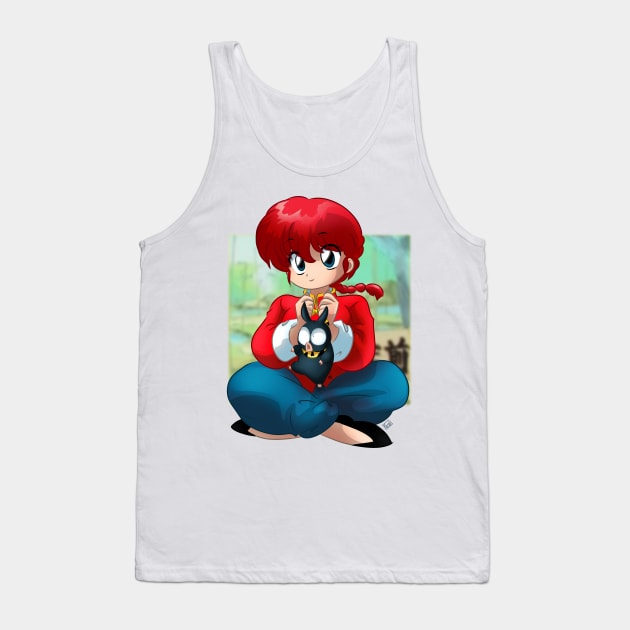 Ranma and P-Chan Tank Top by La Casa del Otaku